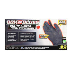 BOE® Gants utilitaires en latex bleu